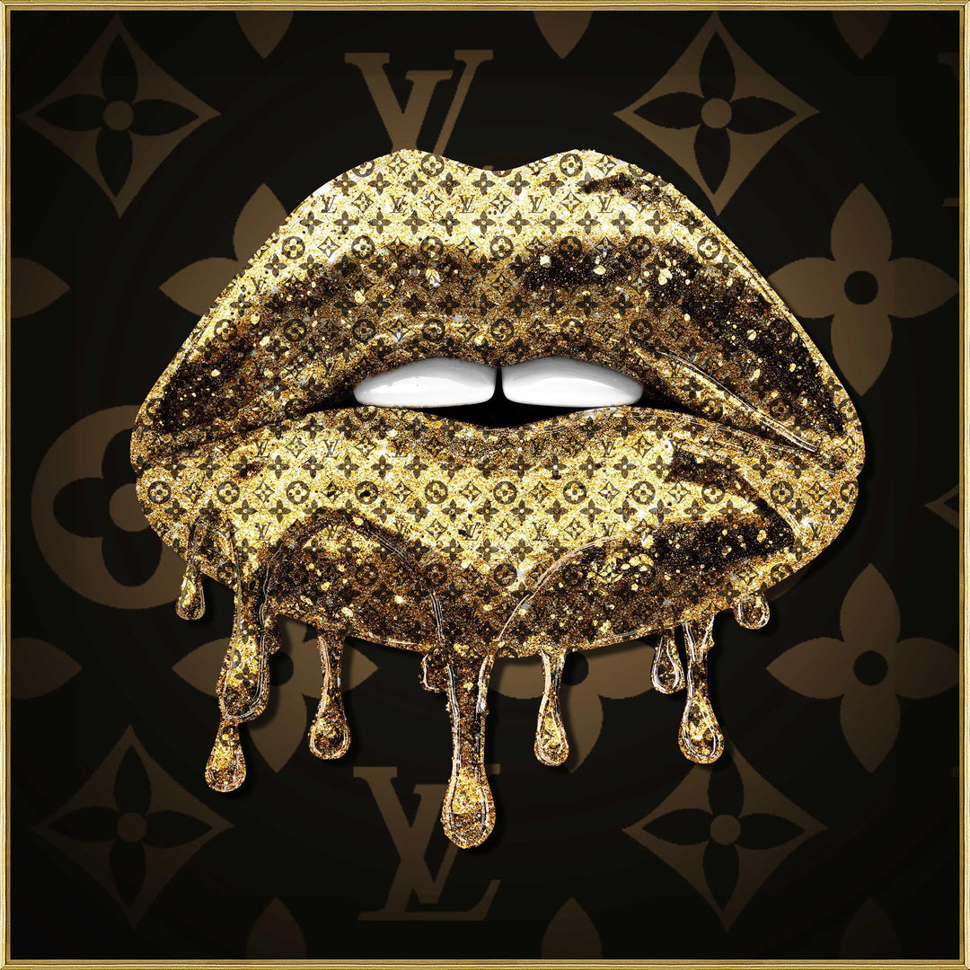 Diamant d’Art Collection – Wandbild „Golden Lips“
