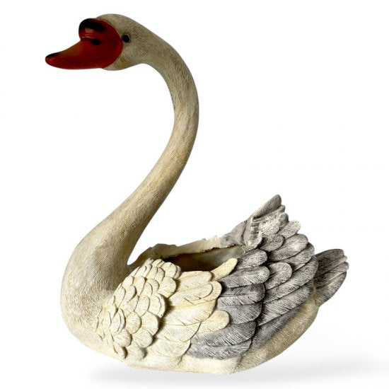 Schwan Pflanztopf aus Kunstharz