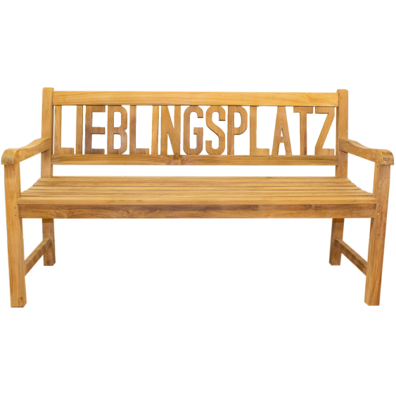 Gartenbank "Lieblingsplatz" aus Teakholz – 150 cm