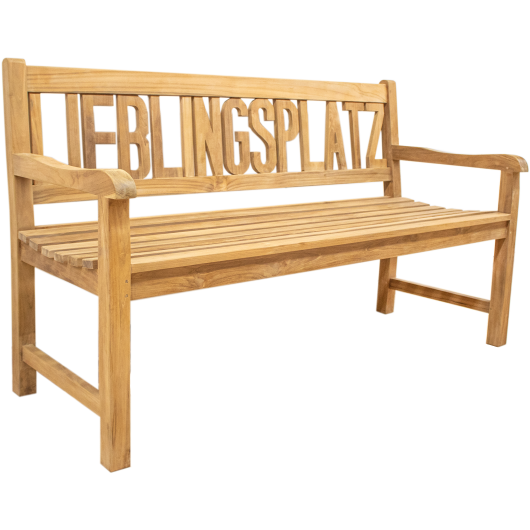 Gartenbank "Lieblingsplatz" aus Teakholz – 150 cm