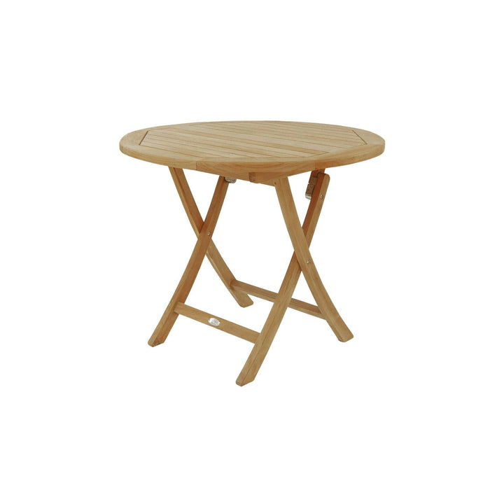 Teaka Natura Rundklapptisch aus Teakholz – Ø 120 cm, Höhe 75 cm