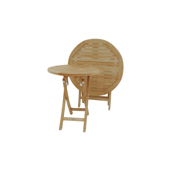Teaka Natura Rundklapptisch aus Teakholz – Ø 120 cm, Höhe 75 cm