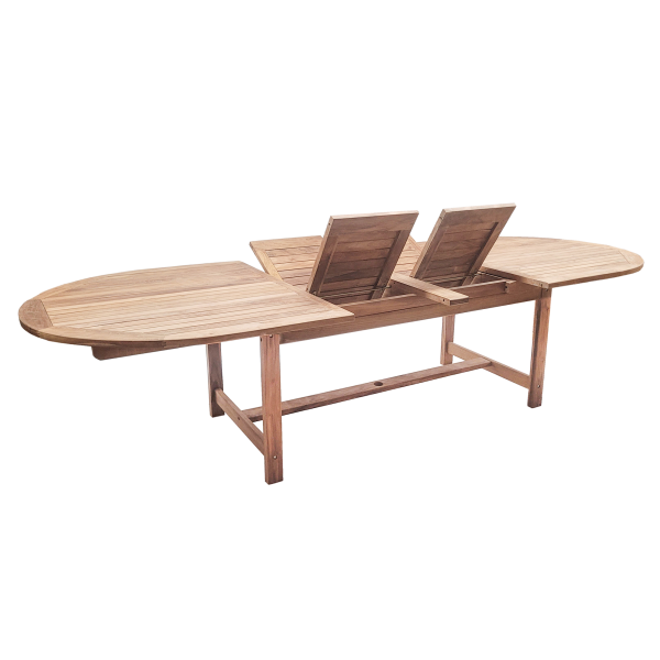 Teaka Natura Ausziehtisch Oval – 200/300 cm