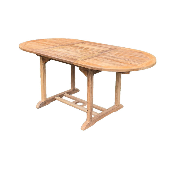 Teaka Natura Ausziehtisch Oval aus Teakholz – 120/180 cm