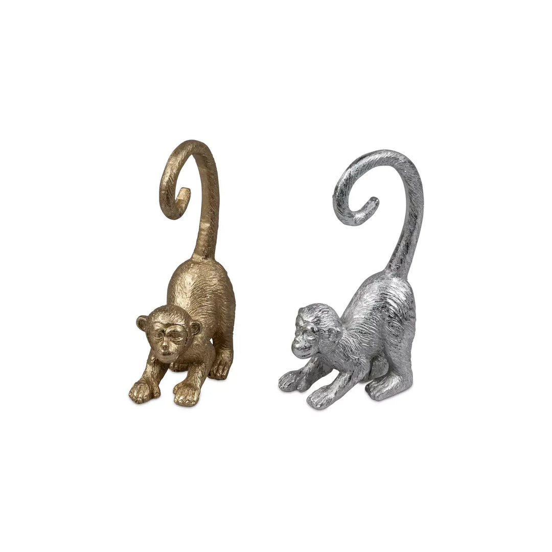 Set Deko-Affe gold + silber 8x15cm