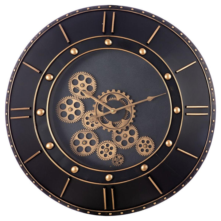 Wanduhr, rund, "Columbia", Zahnrädermotiv,