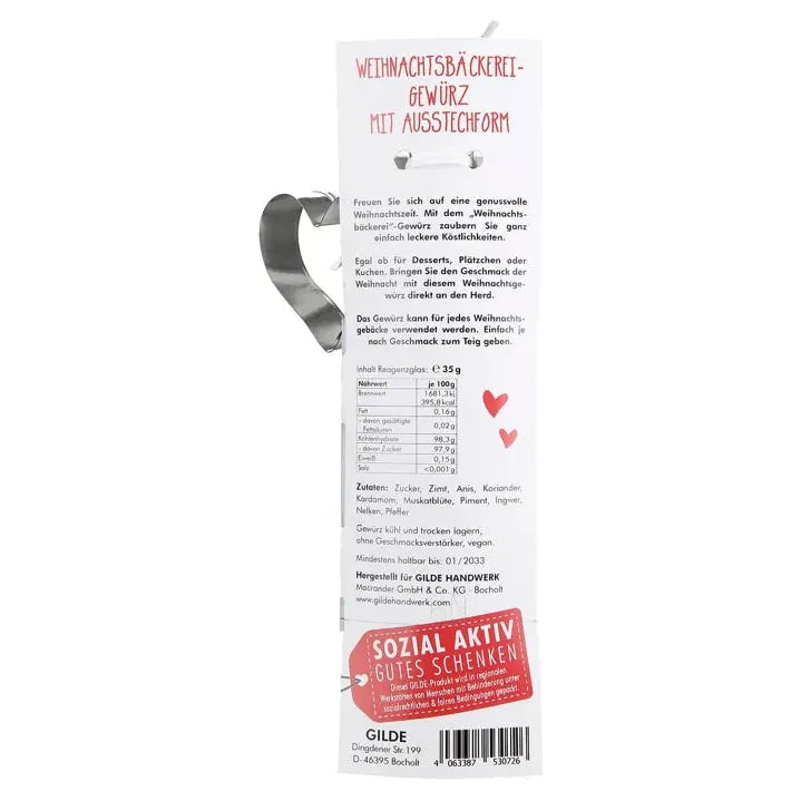 Backgewürz mit Ausstechform "Herz" von Gilde