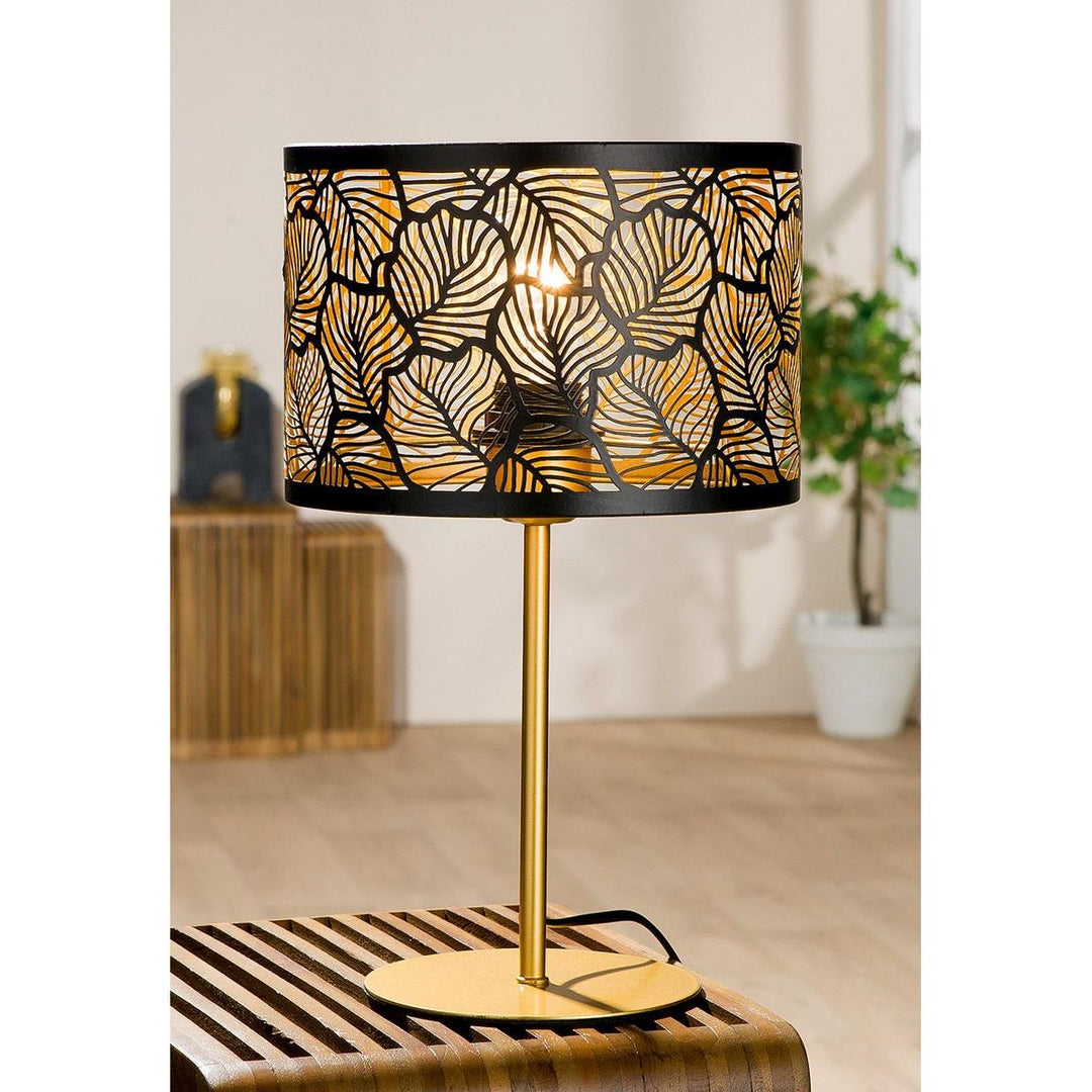 Tischleuchte, "Feuillu", Blattdesign, Metall