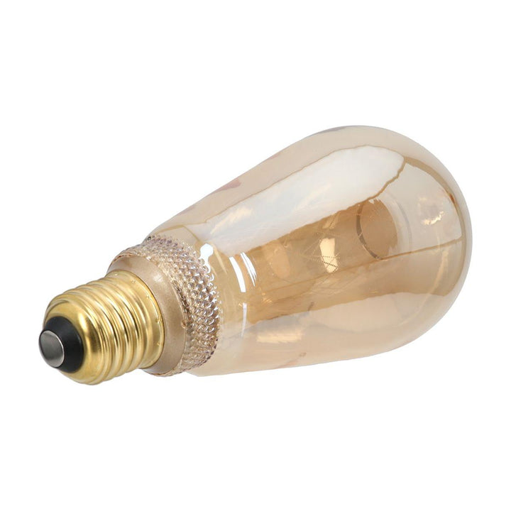 LED-Leuchtmittel „Raute“ – E27, Glas orange, 14 × 7 cm