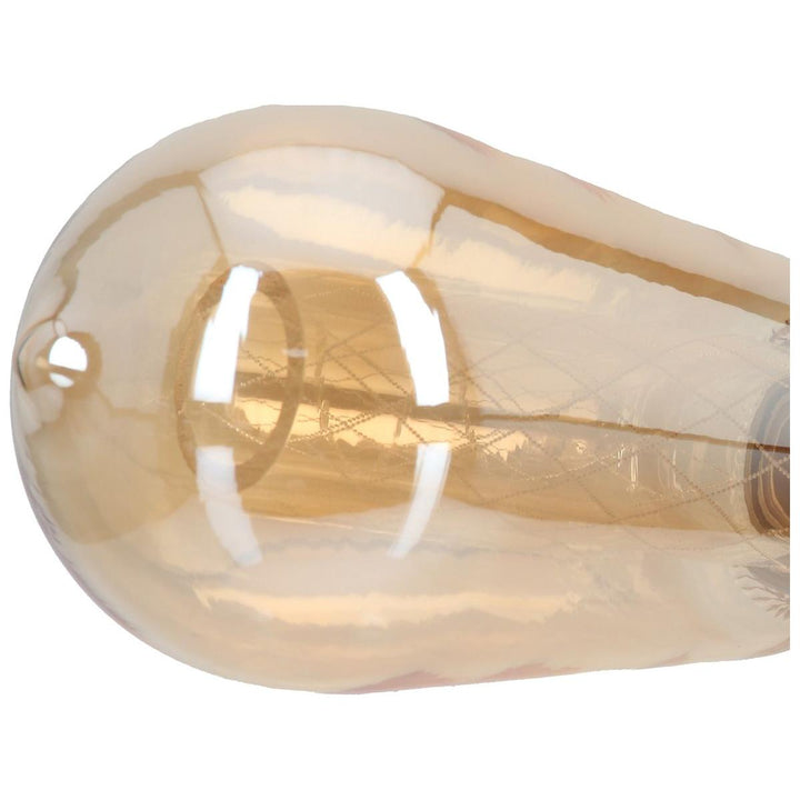 LED-Leuchtmittel „Raute“ – E27, Glas orange, 14 × 7 cm