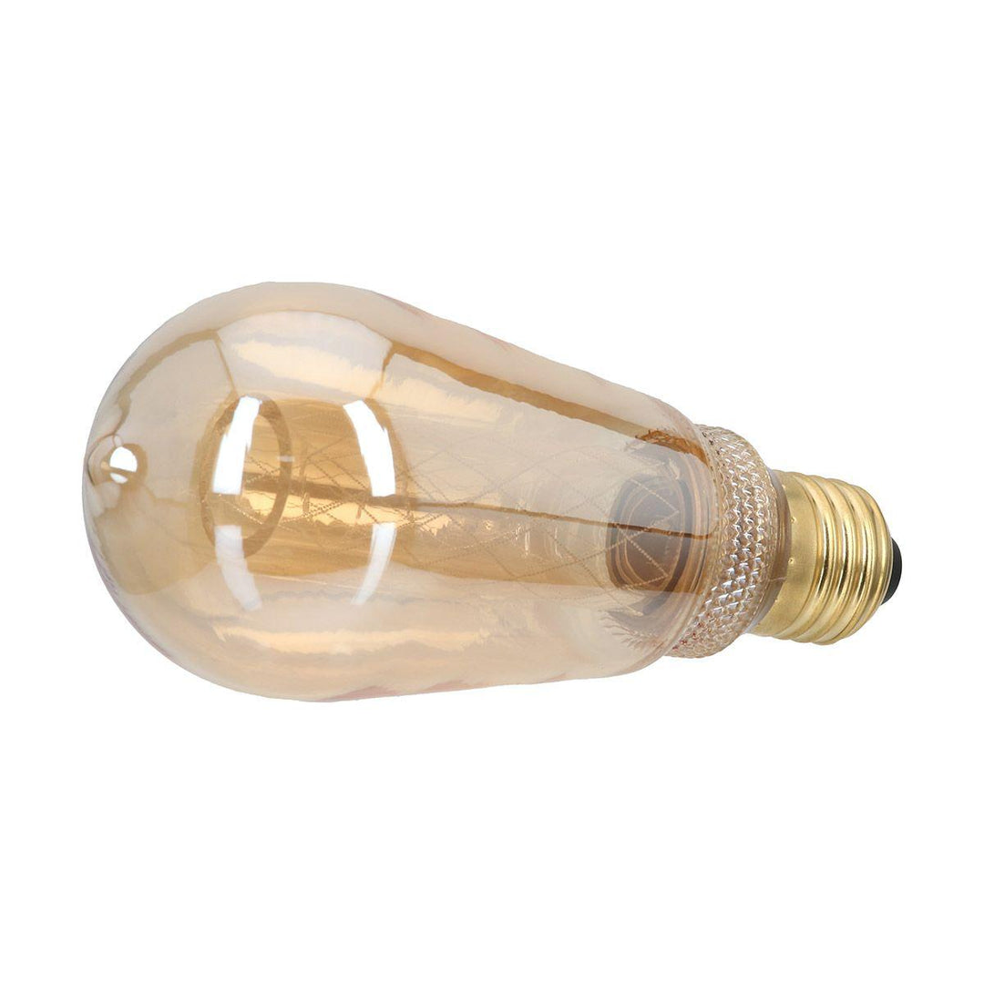 LED-Leuchtmittel „Raute“ – E27, Glas orange, 14 × 7 cm