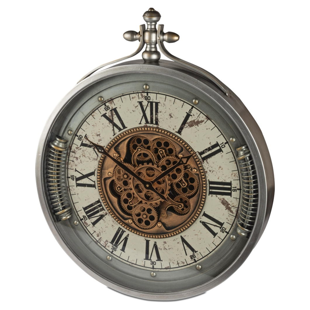 Wanduhr 66x10x80cm in antiker Optik