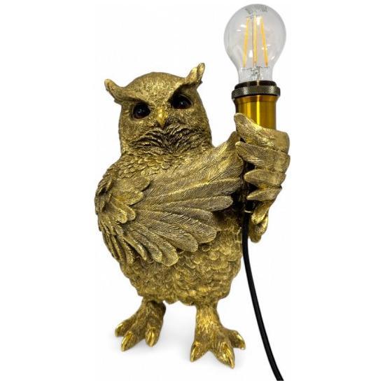 Tischlampe „Eule Gold“