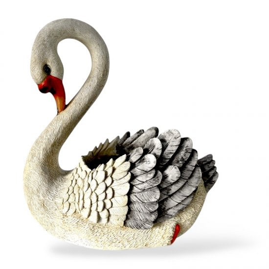 Schwan Pflanztopf aus Kunstharz