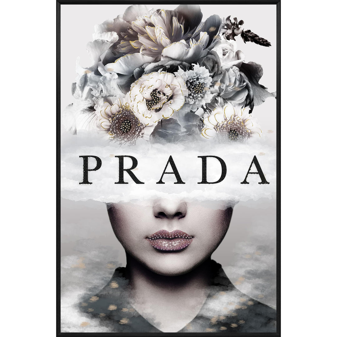 Diamant d`Art Collection Wandbild Lady mit Blumenfrisur