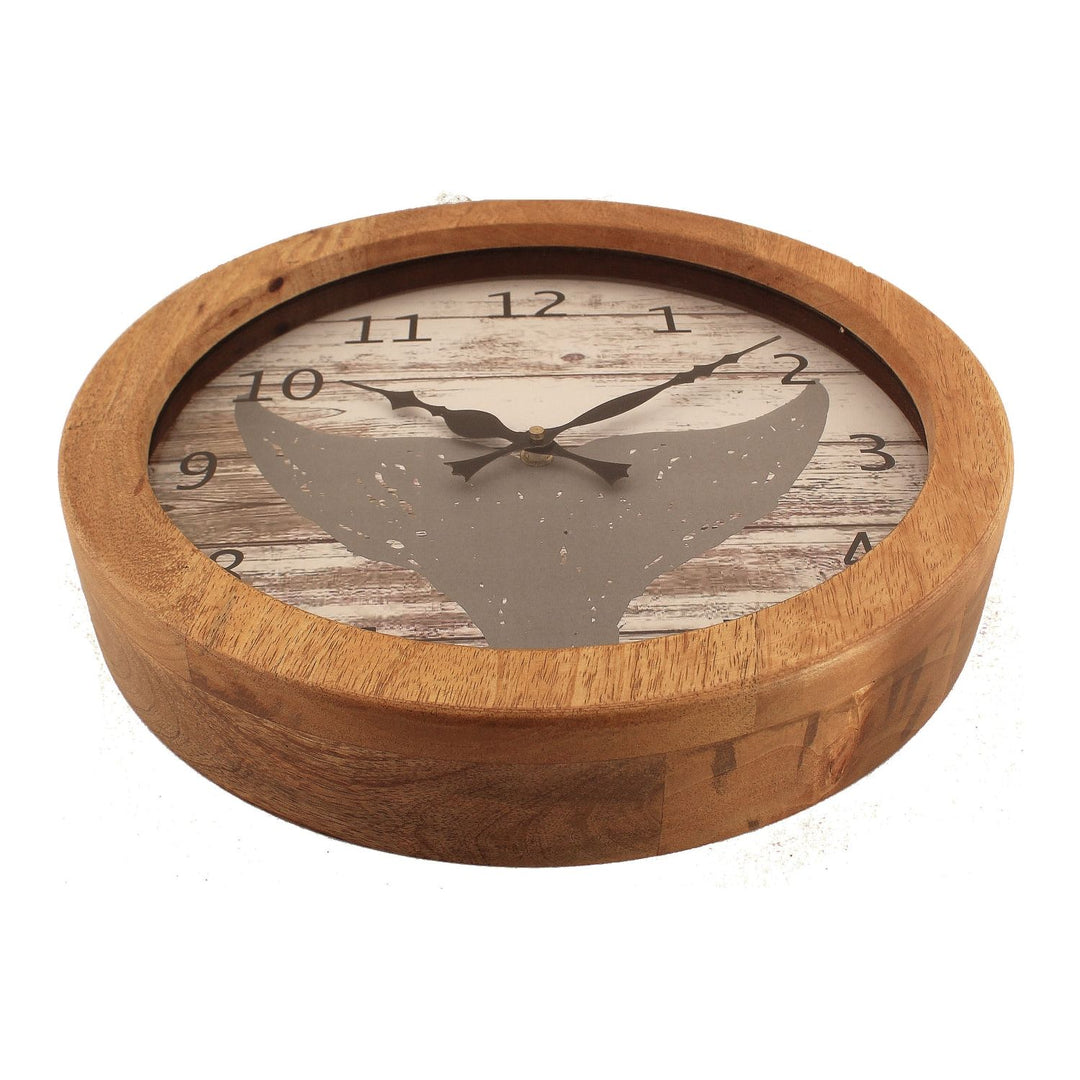Wanduhr "Wal" aus Mangoholz