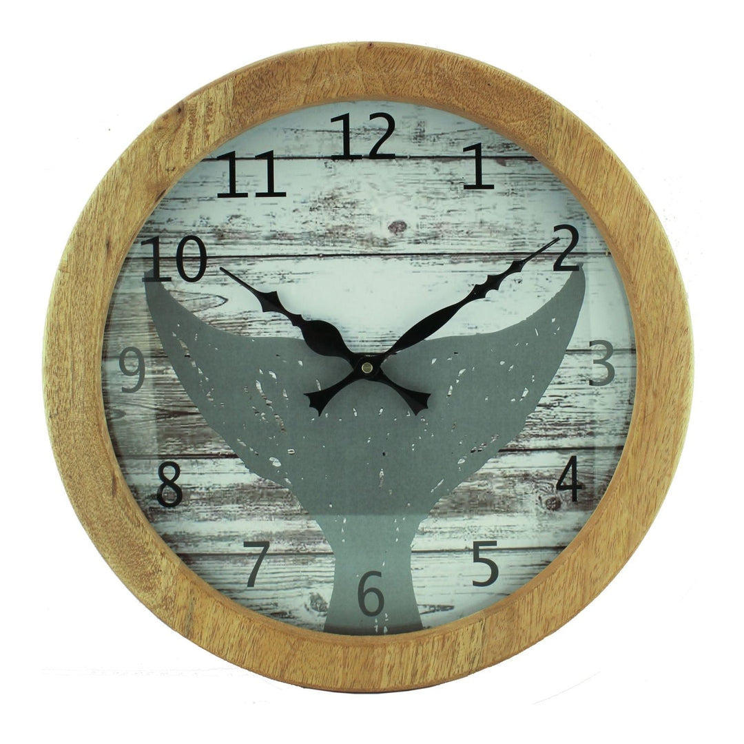 Wanduhr "Wal" aus Mangoholz