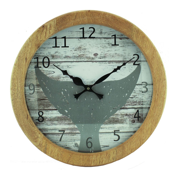 Wanduhr "Wal" aus Mangoholz