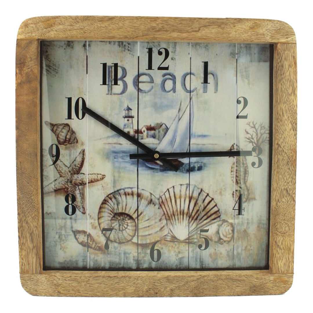 Wanduhr "Beach" aus Mangoholz