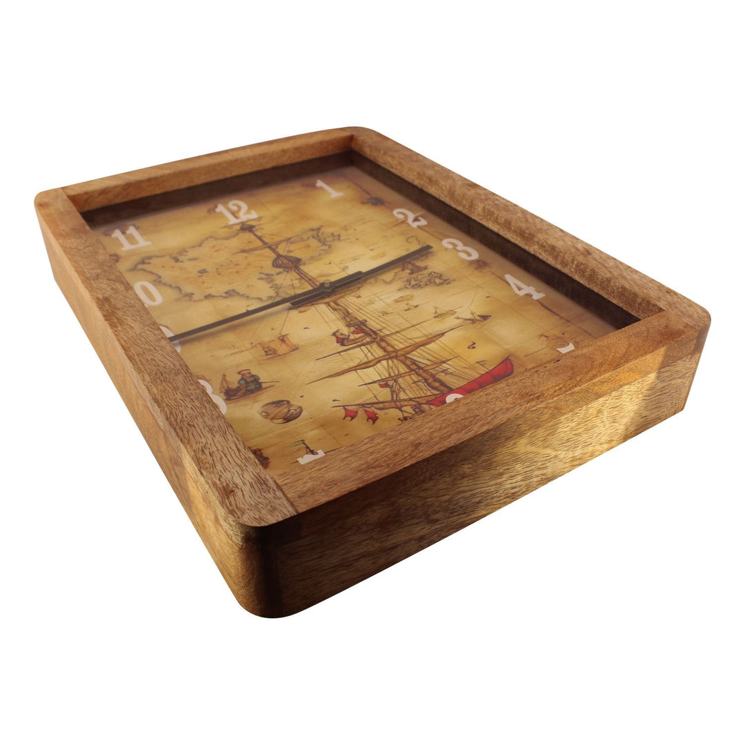 Wanduhr „Schiff“ aus Mangoholz