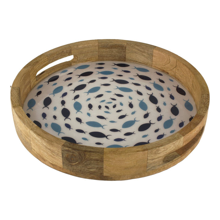 Deko-Tablett "Fisch-Strudel"  Ø 35 cm