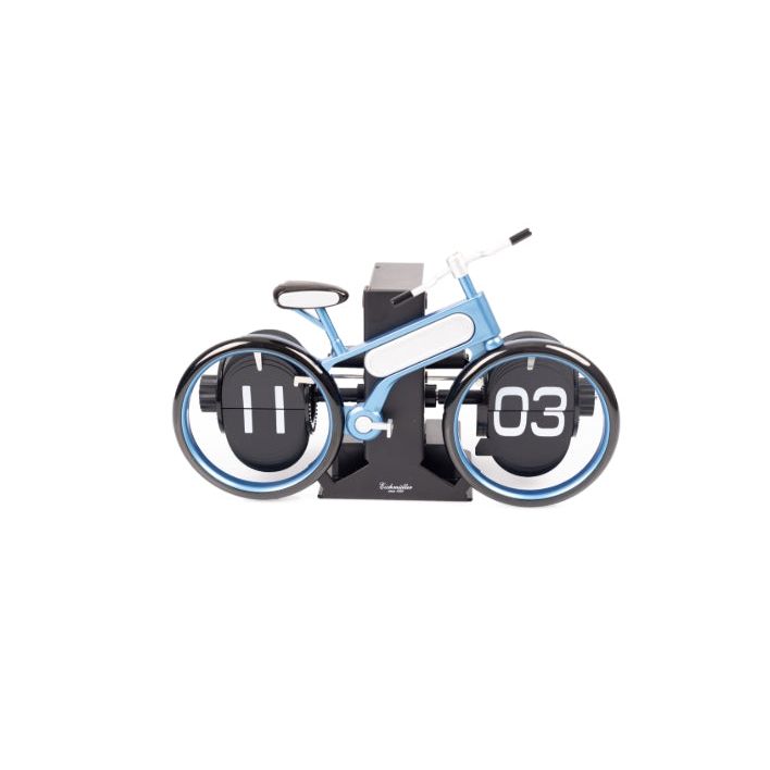 Flip-Uhr Fahrrad blau-schwarz
