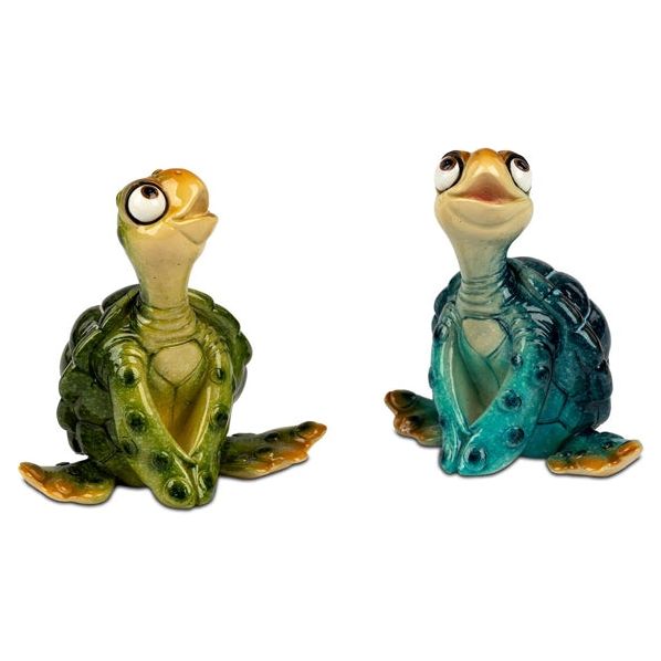 2er Set Dekofiguren Schildkröten sitzend – Luxurelle-Shop