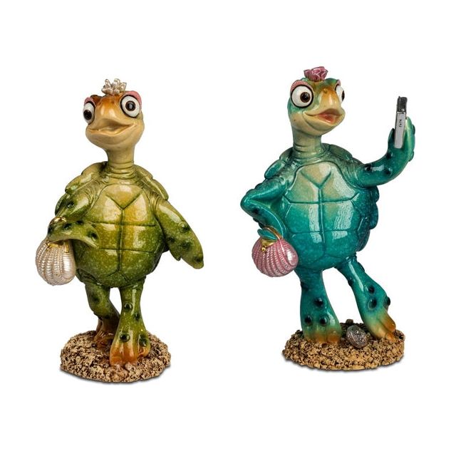 Schildkröten-Damen Dekofigur Set