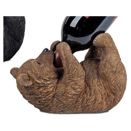 Flaschenhalter „Bär“ – 22 cm – Dekofigur in Braun oder Schwarz