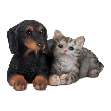 Dekofigur Hund & Katze – 22 cm