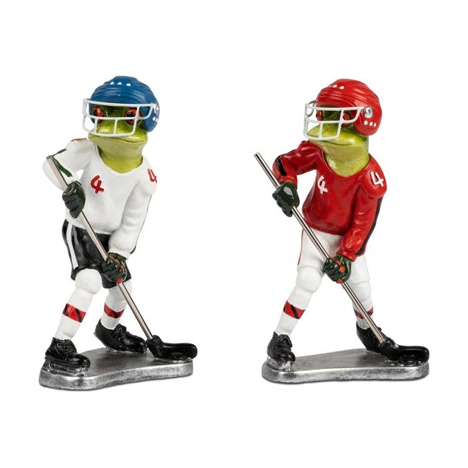 Deko-Frosch als Eishockey-Spieler – 2er Set