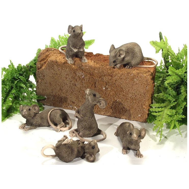 Dekofiguren Mäuse – 6er Set