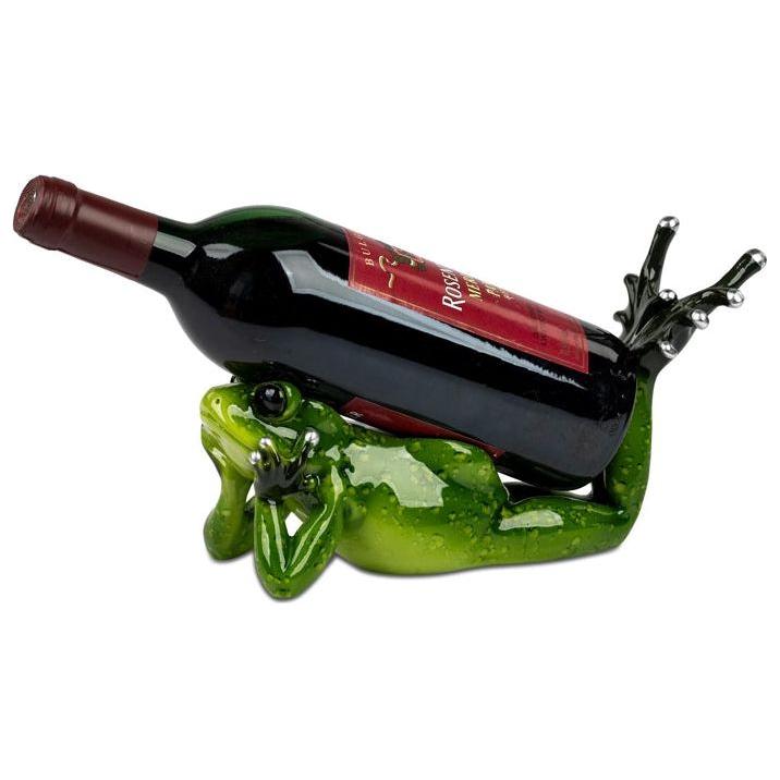 Flaschenhalter „Frosch“ – handbemalt, 26 cm