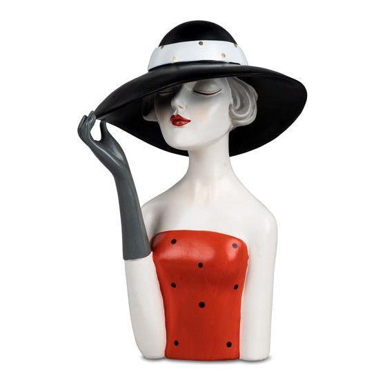 Deko-Büste „Dame“ – handbemalt, 20 × 30 cm