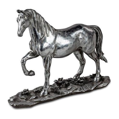 Deko-Figur „Pferd“ – Antik-Silber, 20 × 18 cm