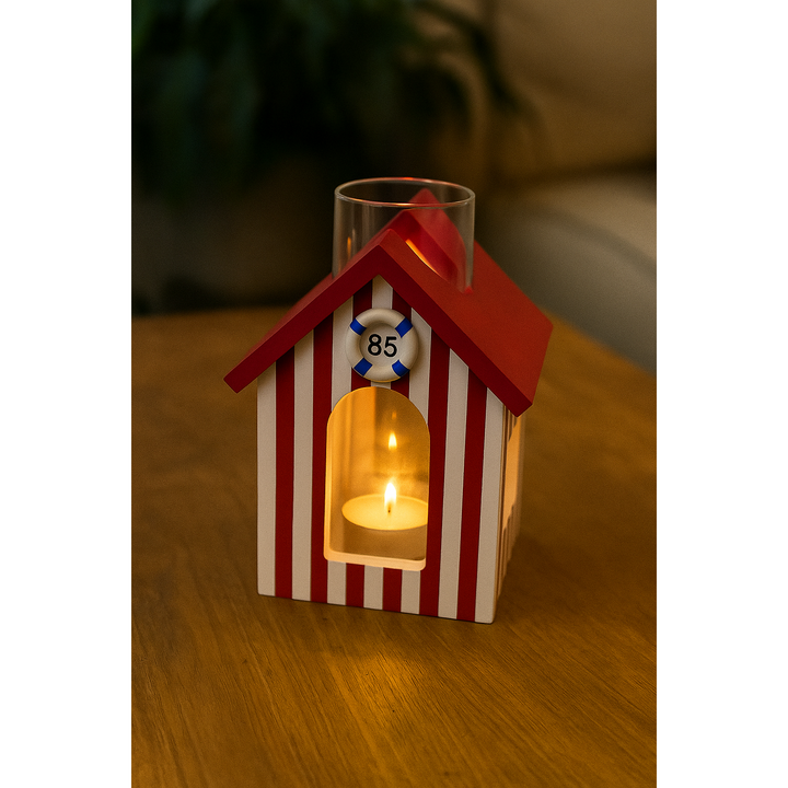 Teelichthalter „Strandkabine“ in 2 Farben