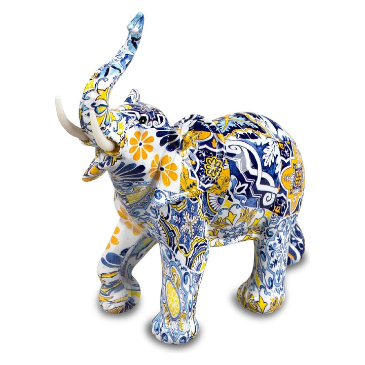 Dekofigur Elefant IBIZZA weiß & Lila