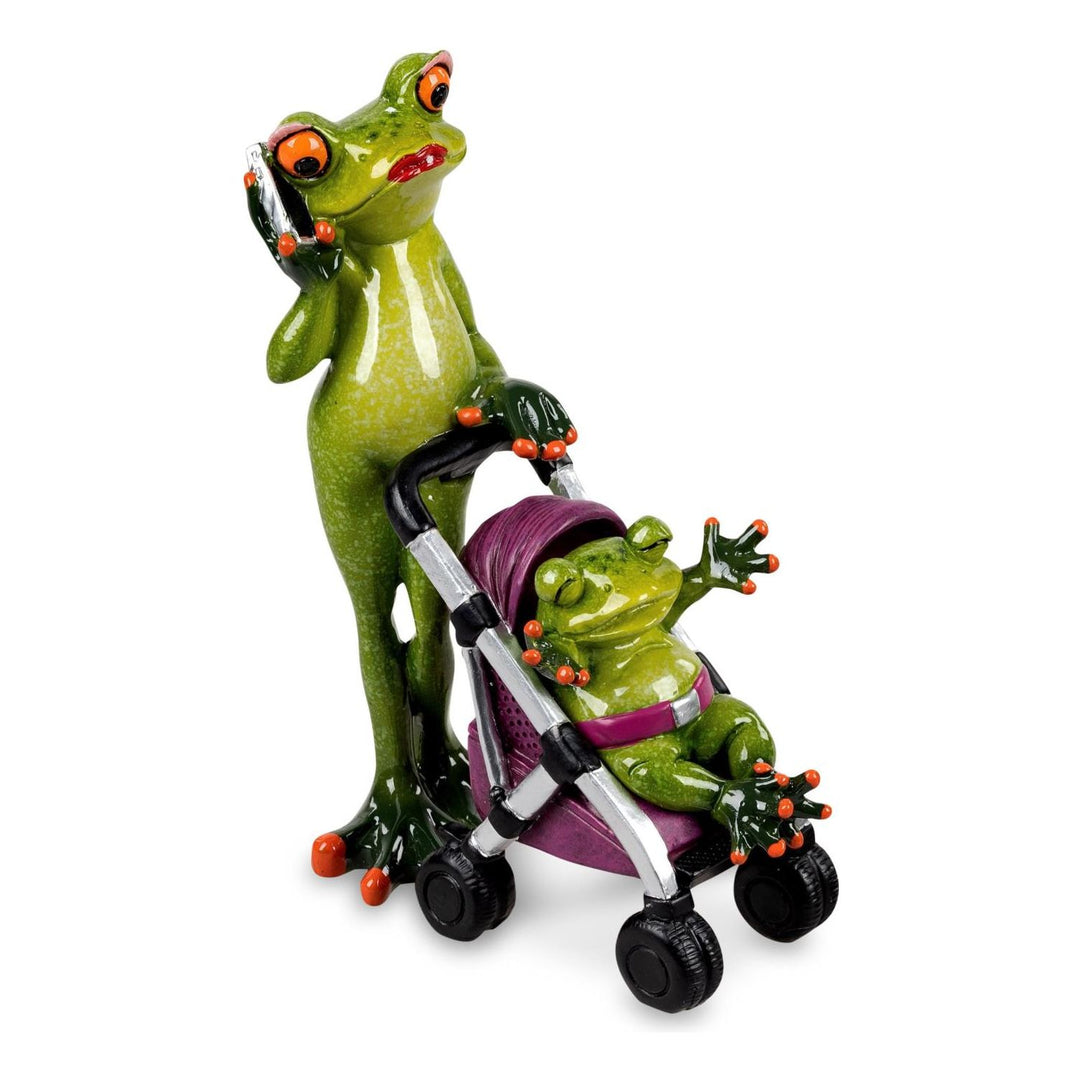 Froschmama mit Kinderwagen