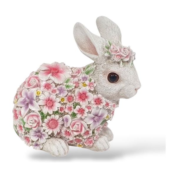 Dekofigur Blumenhase