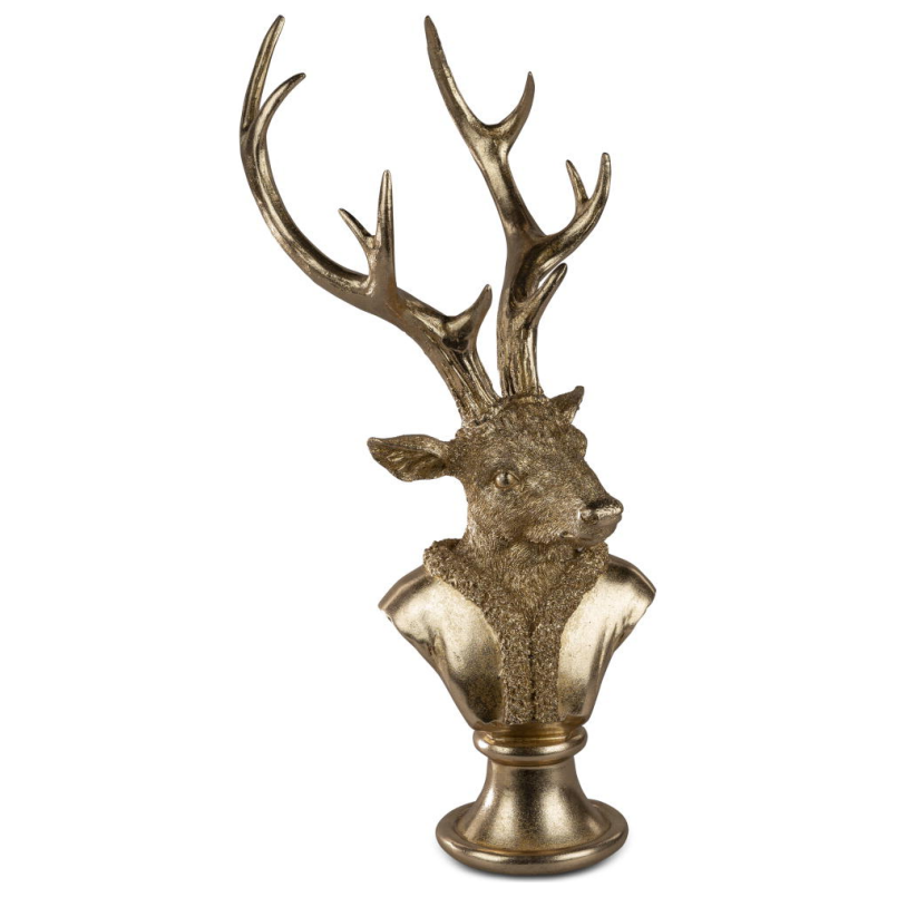 Büste Hirsch 52cm gold