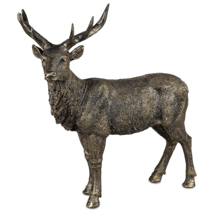 Dekofigur Hirsch bronze Antik