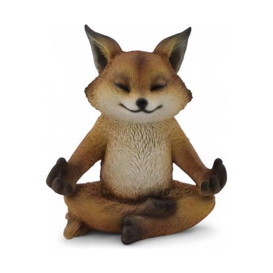 Fuchs-Yoga Figur aus Polyresin