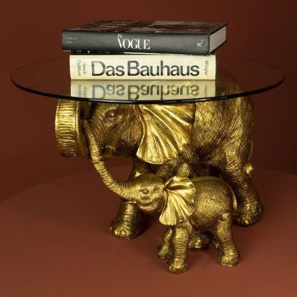 Beistelltisch Mali & Kisha, gold - Luxurelle-Shop