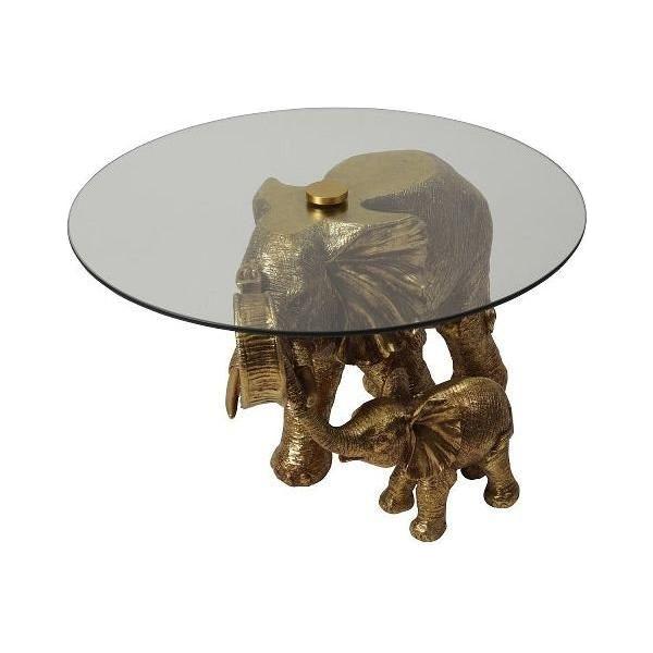 Beistelltisch Mali & Kisha, gold - Luxurelle-Shop