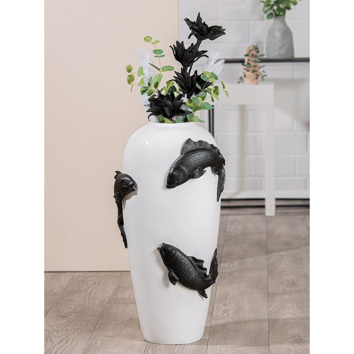 Bodenvase, "Koi", Fischmotiv - Luxurelle-Shop