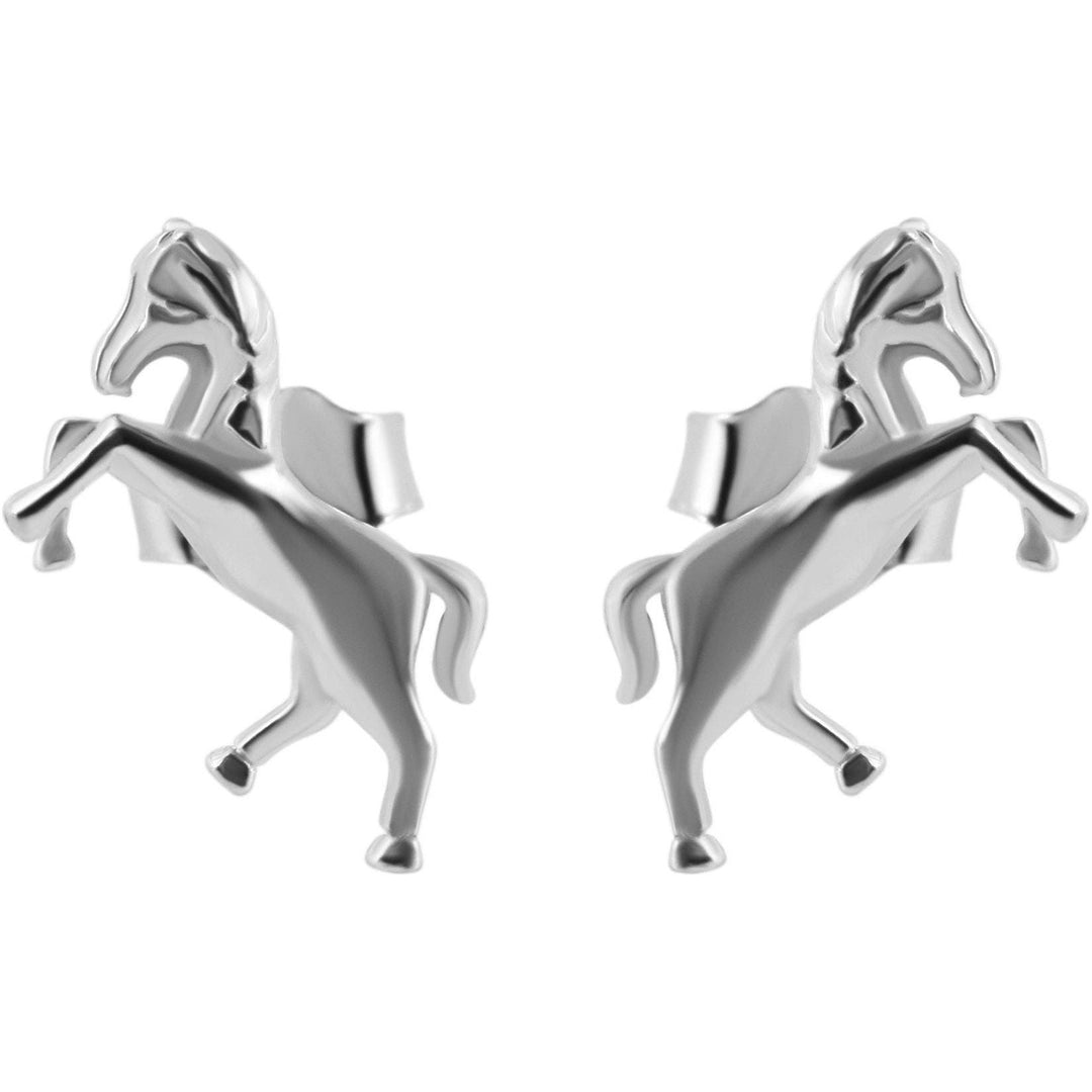 Echt Silber Pferde Ohrringe - Luxurelle-Shop