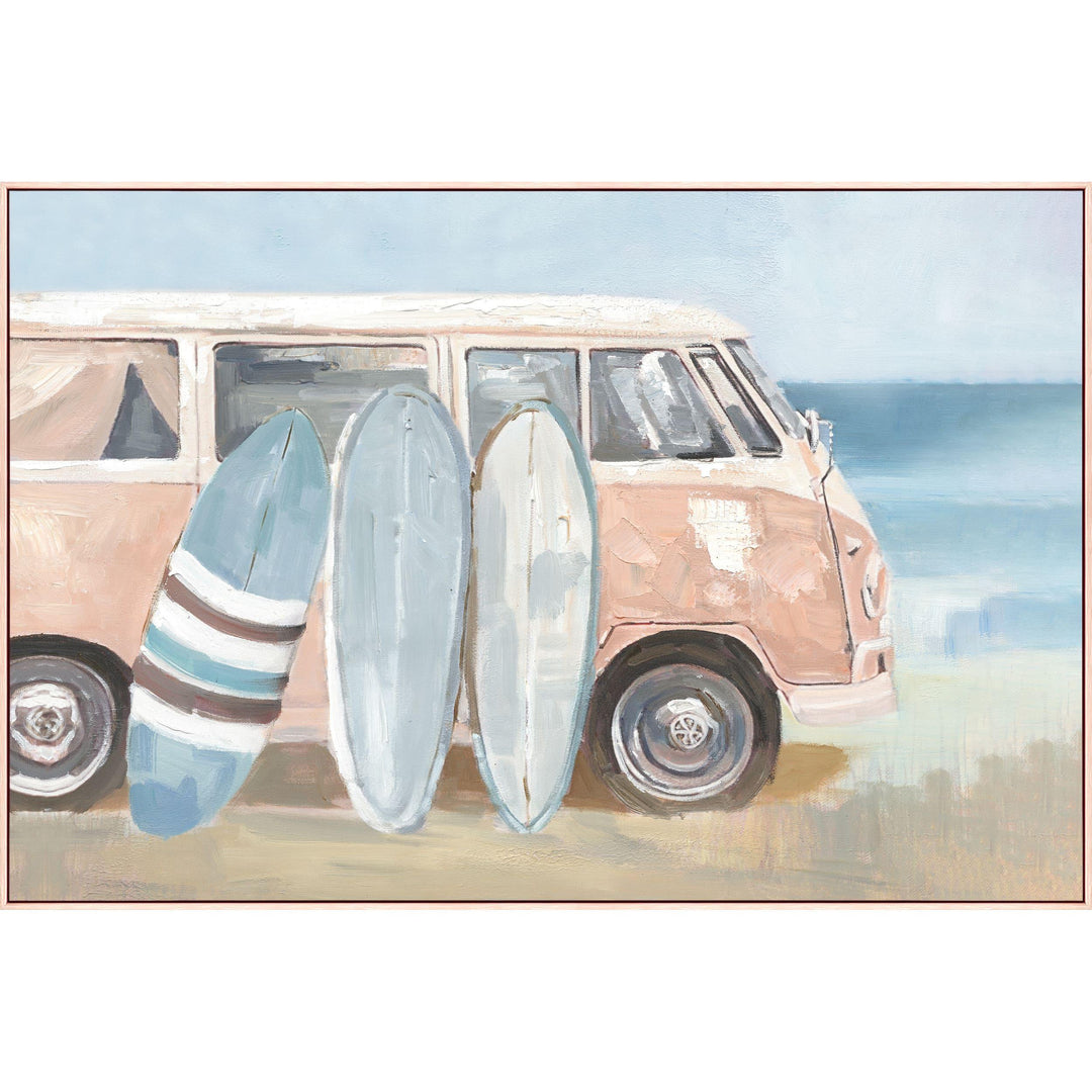 Wandbild „Painted Camper with Surfboards“