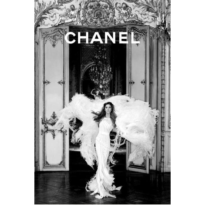 Diamant d'Art Collection – Wandbild „Chanel Lady in White“ – Luxurelle-Shop