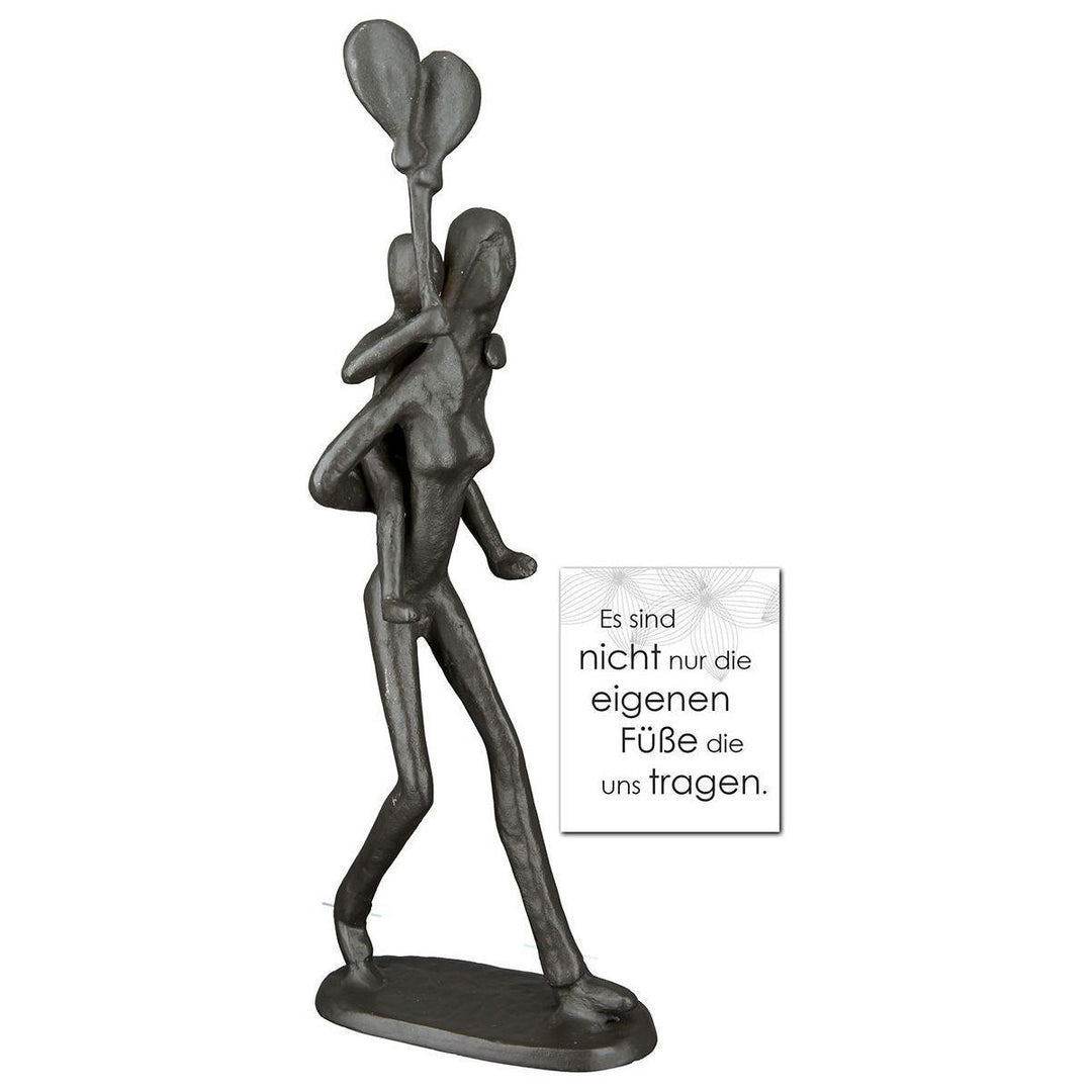 Eisen Design Skulptur"Huckepack" - Luxurelle-Shop