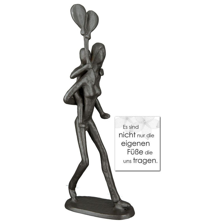 Eisen Design Skulptur"Huckepack" - Luxurelle-Shop